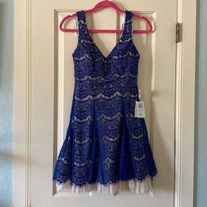 Royal blue/blush Dress